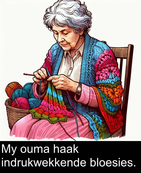 haak: My ouma haak indrukwekkende bloesies.