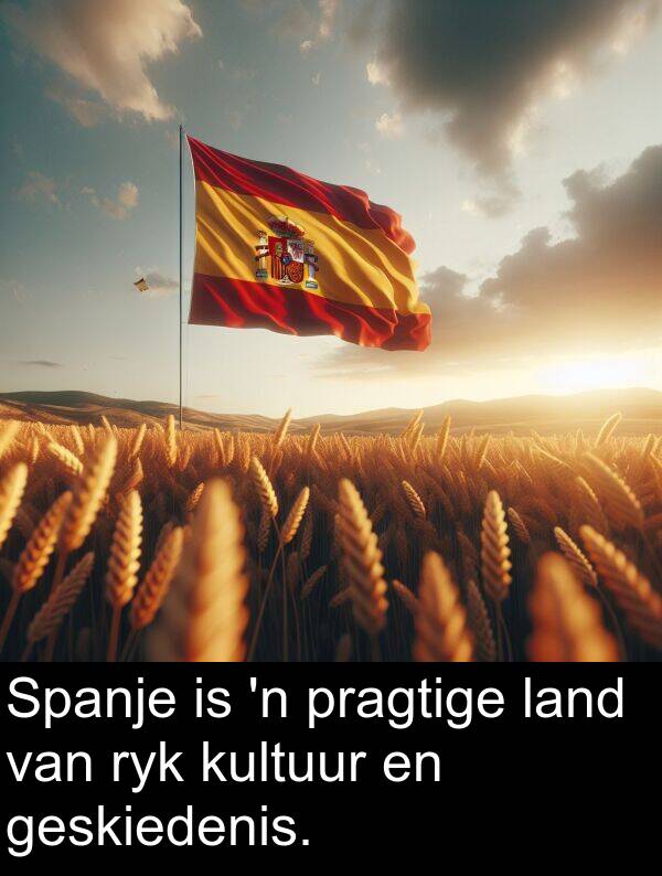 pragtige: Spanje is 'n pragtige land van ryk kultuur en geskiedenis.