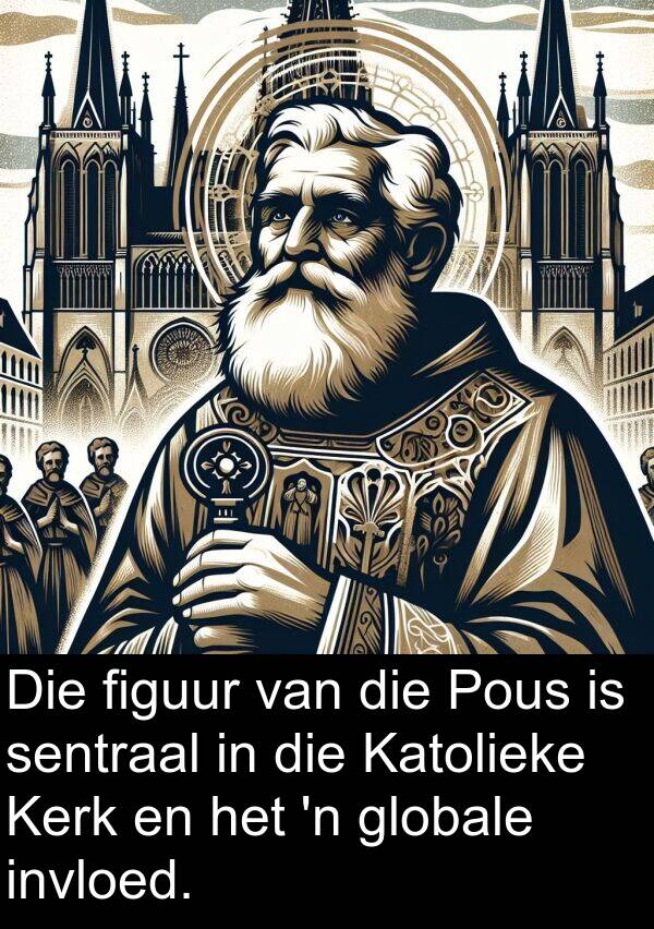 figuur: Die figuur van die Pous is sentraal in die Katolieke Kerk en het 'n globale invloed.