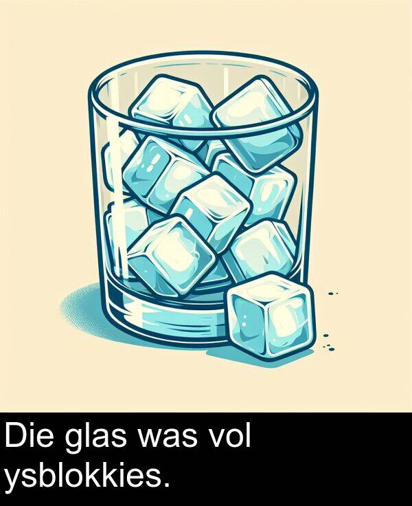 ysblokkies: Die glas was vol ysblokkies.