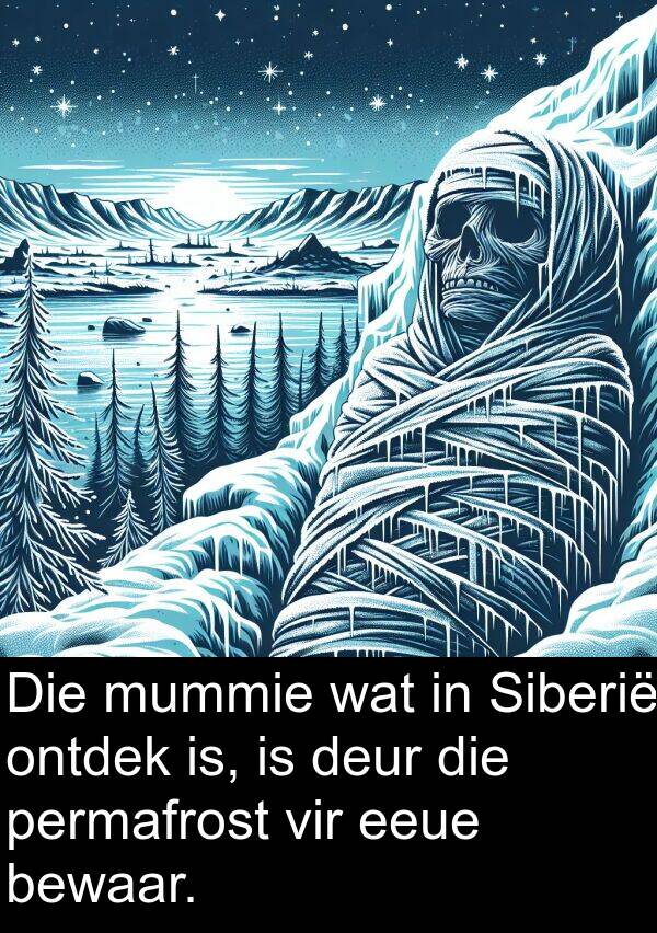 permafrost: Die mummie wat in Siberië ontdek is, is deur die permafrost vir eeue bewaar.