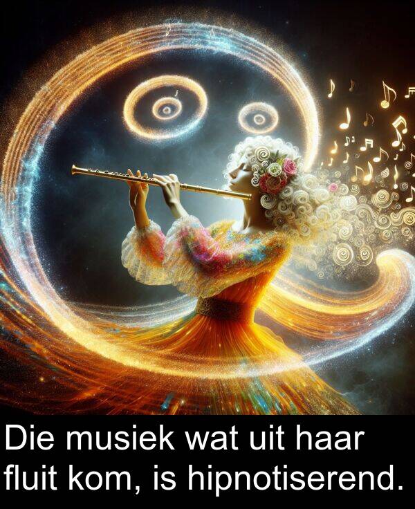 fluit: Die musiek wat uit haar fluit kom, is hipnotiserend.