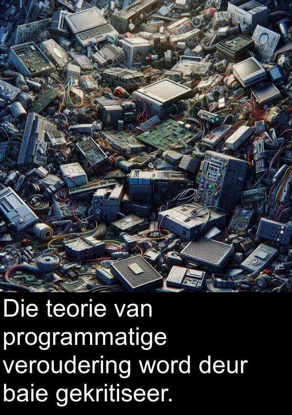 programmatige: Die teorie van programmatige veroudering word deur baie gekritiseer.