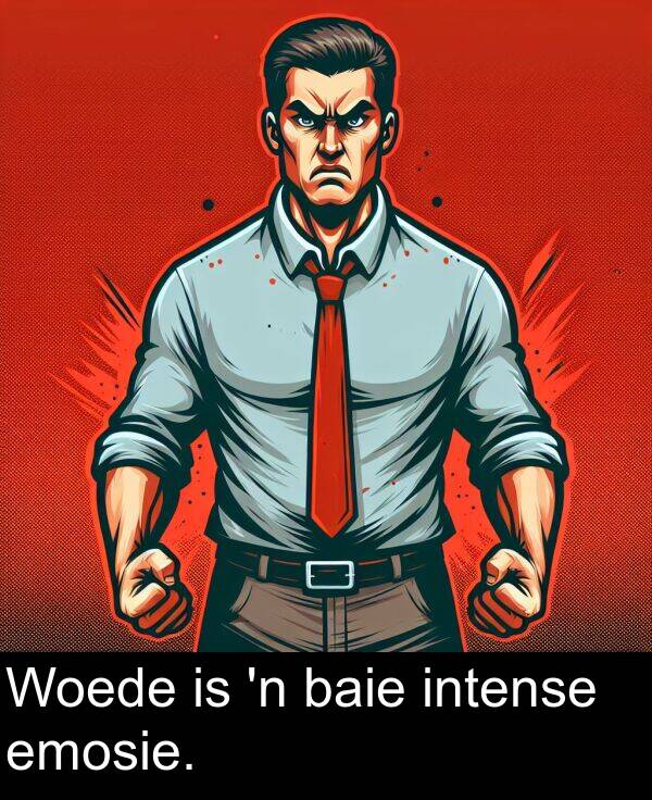 baie: Woede is 'n baie intense emosie.