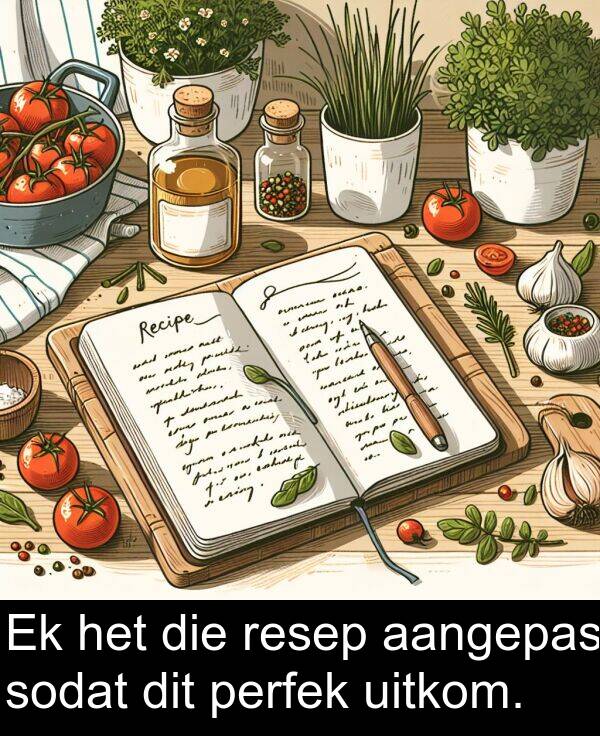 perfek: Ek het die resep aangepas sodat dit perfek uitkom.