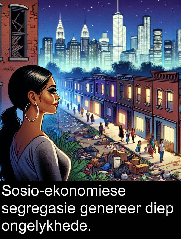 diep: Sosio-ekonomiese segregasie genereer diep ongelykhede.