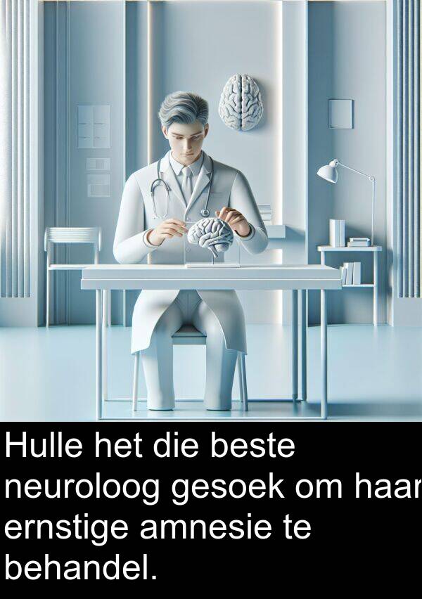 beste: Hulle het die beste neuroloog gesoek om haar ernstige amnesie te behandel.