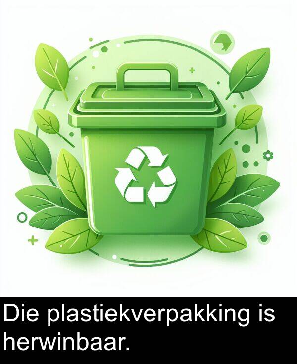 plastiekverpakking: Die plastiekverpakking is herwinbaar.