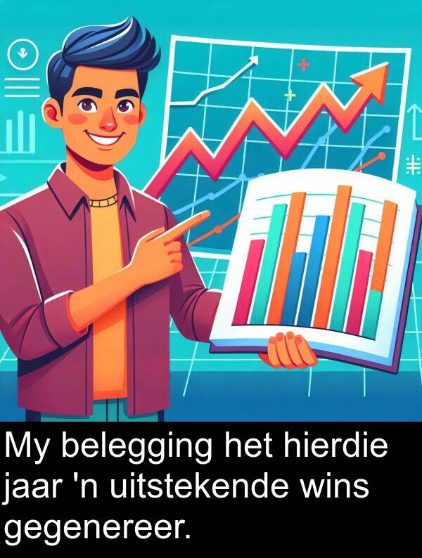 gegenereer: My belegging het hierdie jaar 'n uitstekende wins gegenereer.