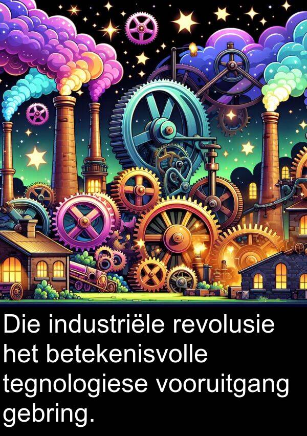 tegnologiese: Die industriële revolusie het betekenisvolle tegnologiese vooruitgang gebring.