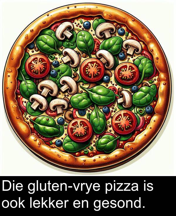 pizza: Die gluten-vrye pizza is ook lekker en gesond.