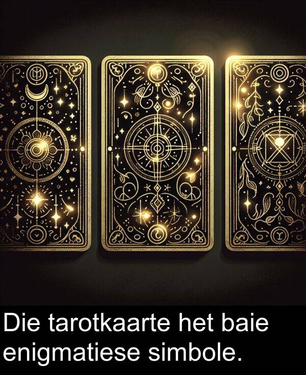 tarotkaarte: Die tarotkaarte het baie enigmatiese simbole.