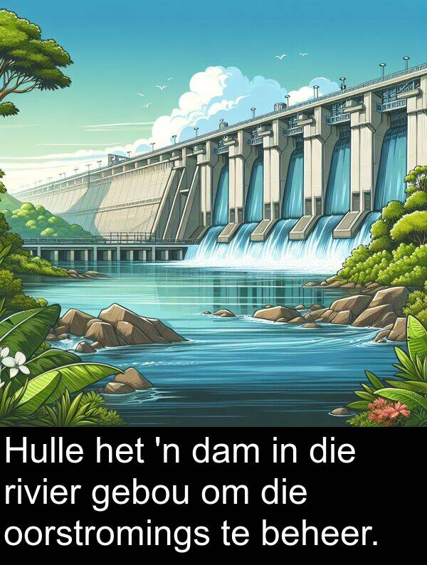 gebou: Hulle het 'n dam in die rivier gebou om die oorstromings te beheer.