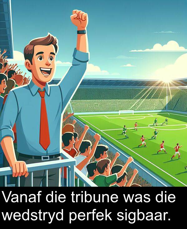 tribune: Vanaf die tribune was die wedstryd perfek sigbaar.