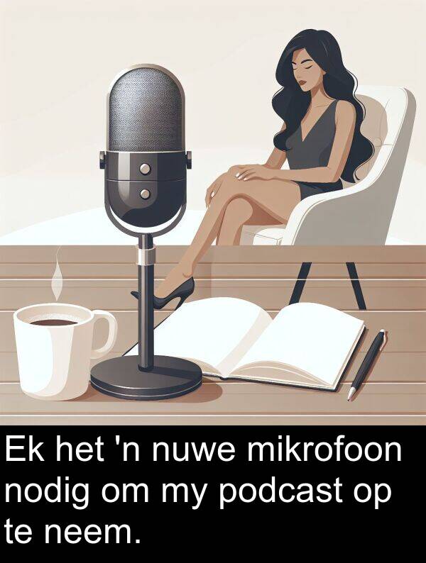 podcast: Ek het 'n nuwe mikrofoon nodig om my podcast op te neem.