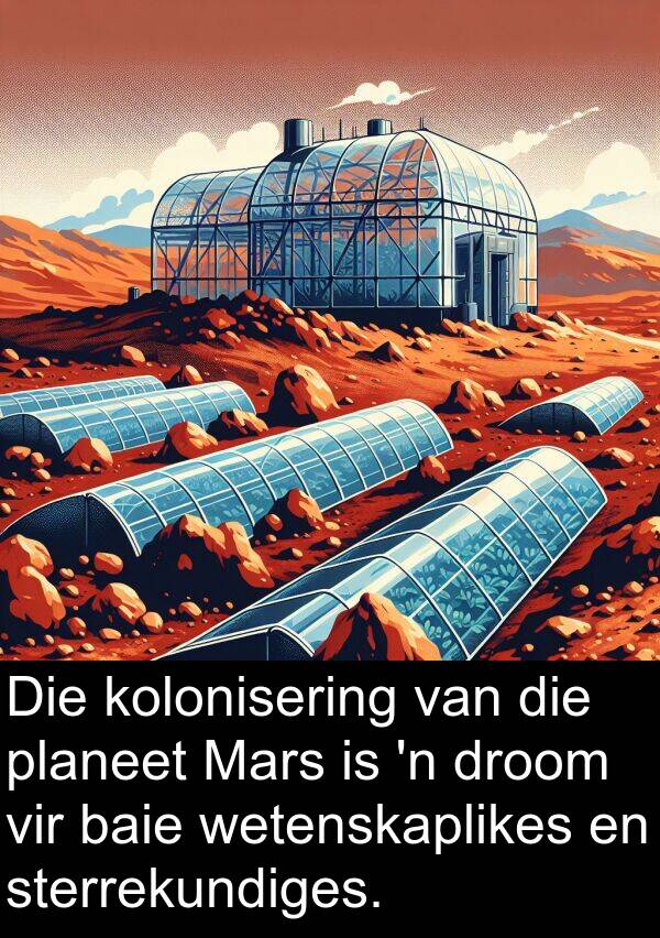 planeet: Die kolonisering van die planeet Mars is 'n droom vir baie wetenskaplikes en sterrekundiges.