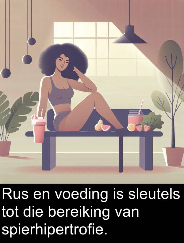 bereiking: Rus en voeding is sleutels tot die bereiking van spierhipertrofie.