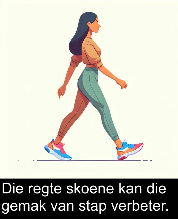 kan: Die regte skoene kan die gemak van stap verbeter.