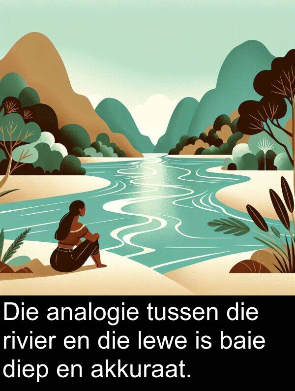 diep: Die analogie tussen die rivier en die lewe is baie diep en akkuraat.