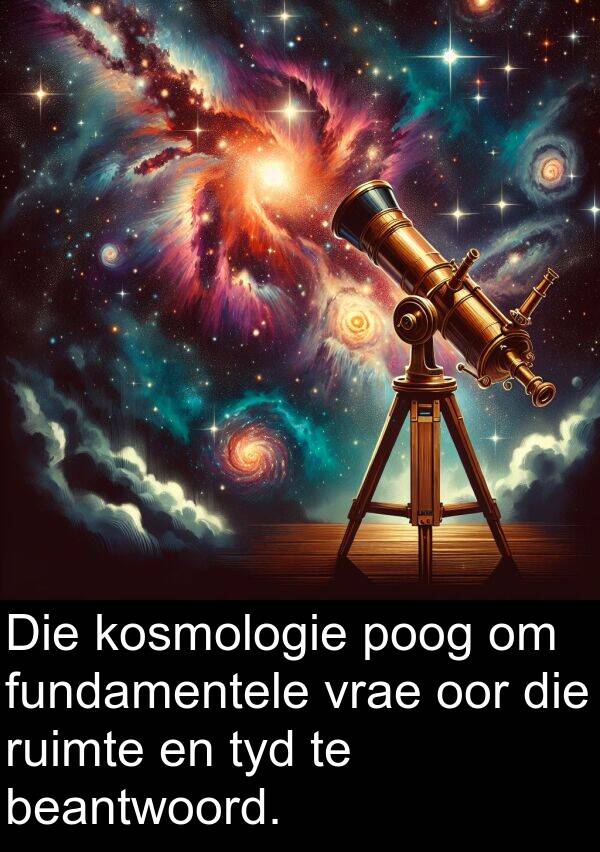 poog: Die kosmologie poog om fundamentele vrae oor die ruimte en tyd te beantwoord.