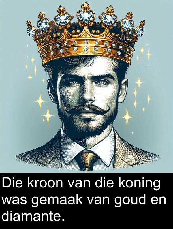 diamante: Die kroon van die koning was gemaak van goud en diamante.