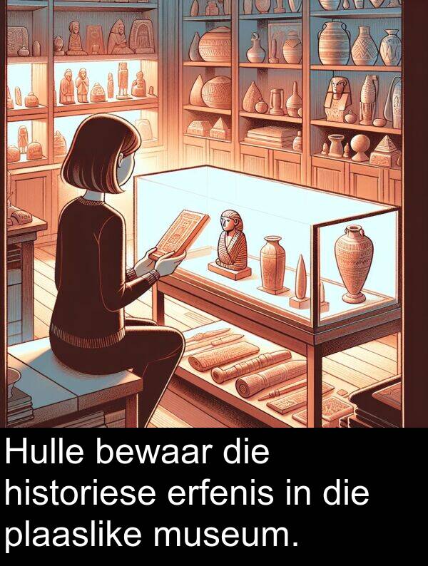 plaaslike: Hulle bewaar die historiese erfenis in die plaaslike museum.