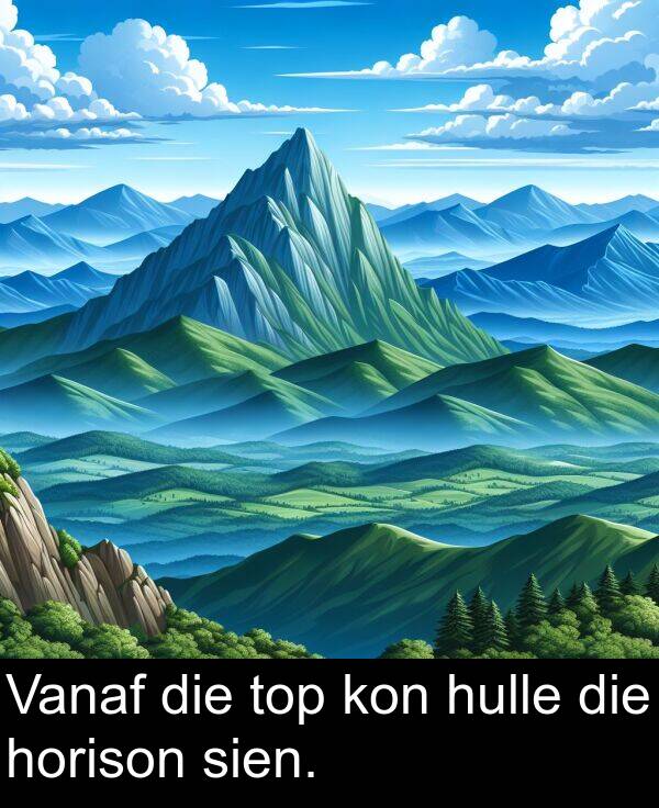 hulle: Vanaf die top kon hulle die horison sien.