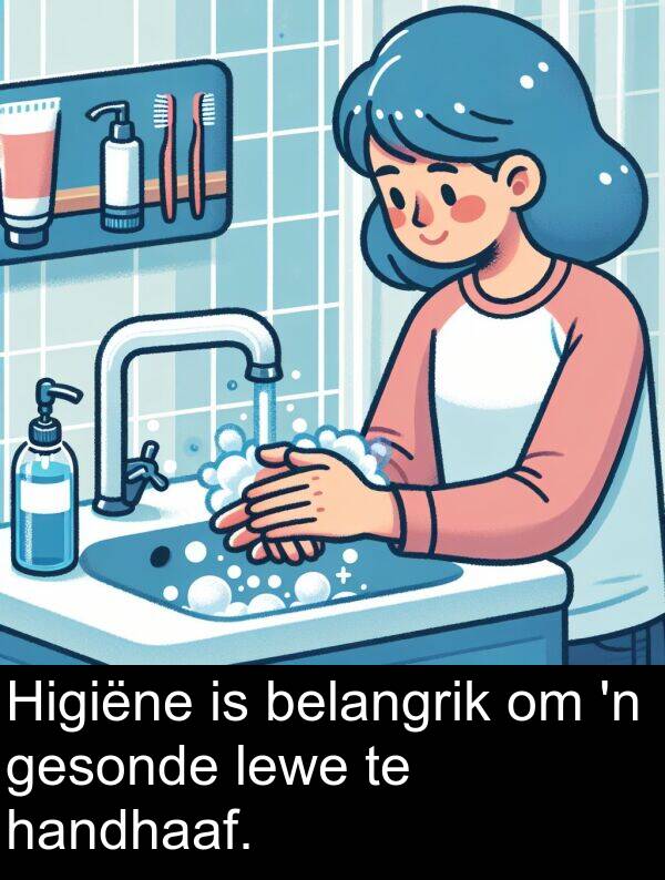 belangrik: Higiëne is belangrik om 'n gesonde lewe te handhaaf.