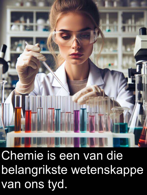 belangrikste: Chemie is een van die belangrikste wetenskappe van ons tyd.