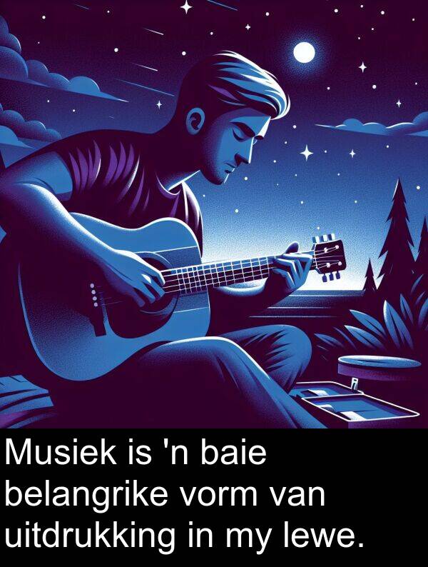 belangrike: Musiek is 'n baie belangrike vorm van uitdrukking in my lewe.