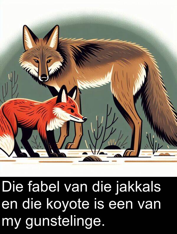 fabel: Die fabel van die jakkals en die koyote is een van my gunstelinge.