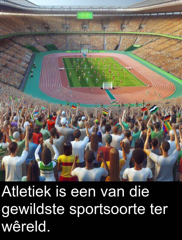 ter: Atletiek is een van die gewildste sportsoorte ter wêreld.