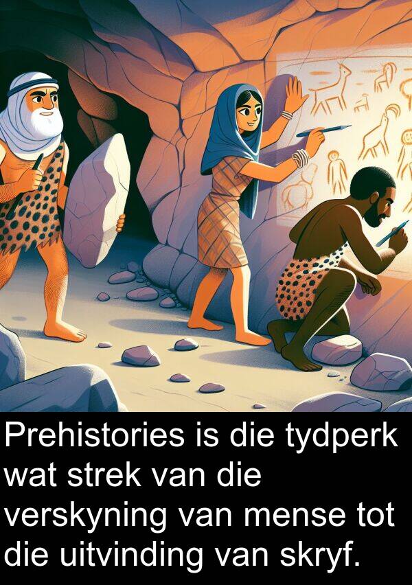 uitvinding: Prehistories is die tydperk wat strek van die verskyning van mense tot die uitvinding van skryf.