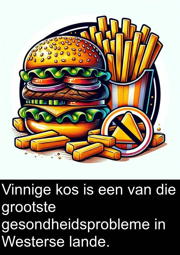 een: Vinnige kos is een van die grootste gesondheidsprobleme in Westerse lande.