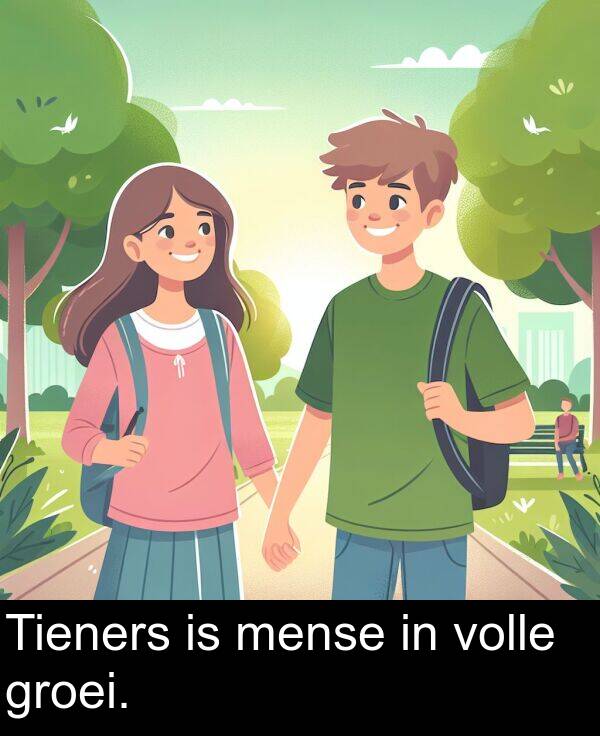 mense: Tieners is mense in volle groei.