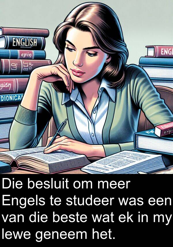 besluit: Die besluit om meer Engels te studeer was een van die beste wat ek in my lewe geneem het.