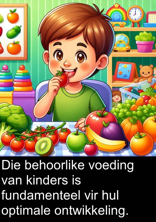 behoorlike: Die behoorlike voeding van kinders is fundamenteel vir hul optimale ontwikkeling.