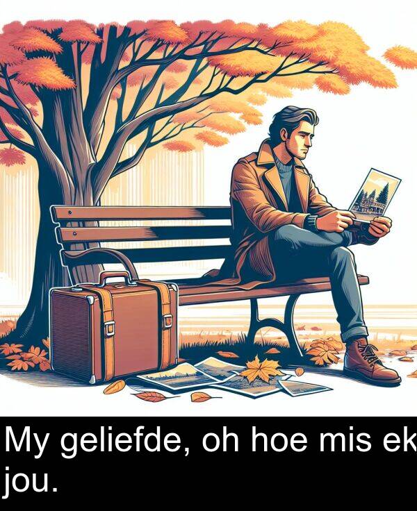 jou: My geliefde, oh hoe mis ek jou.