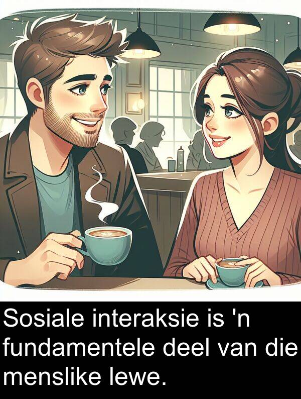 fundamentele: Sosiale interaksie is 'n fundamentele deel van die menslike lewe.