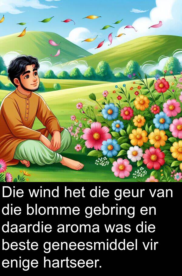 beste: Die wind het die geur van die blomme gebring en daardie aroma was die beste geneesmiddel vir enige hartseer.