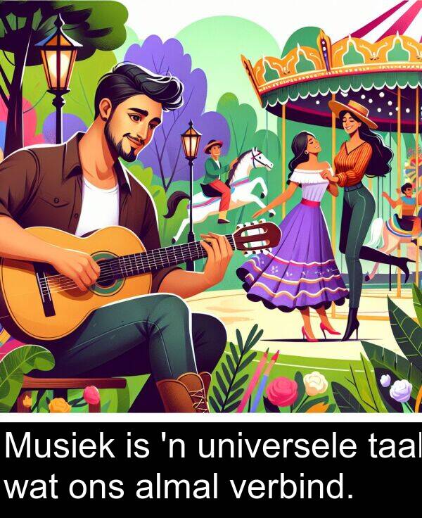 taal: Musiek is 'n universele taal wat ons almal verbind.