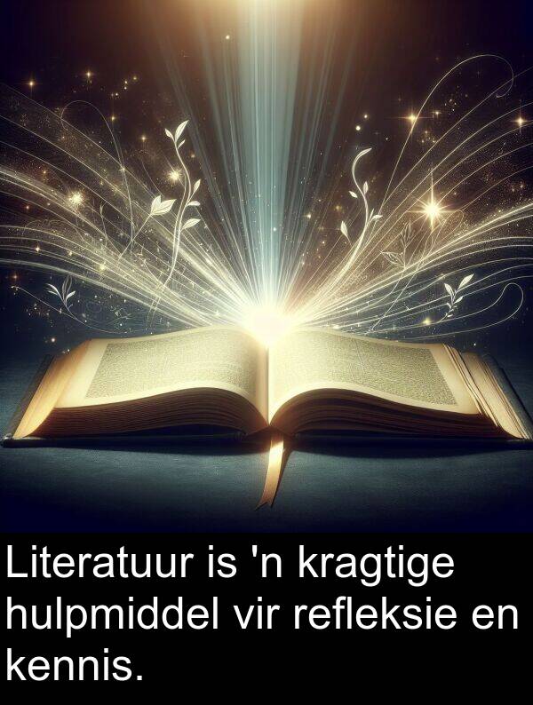 kennis: Literatuur is 'n kragtige hulpmiddel vir refleksie en kennis.