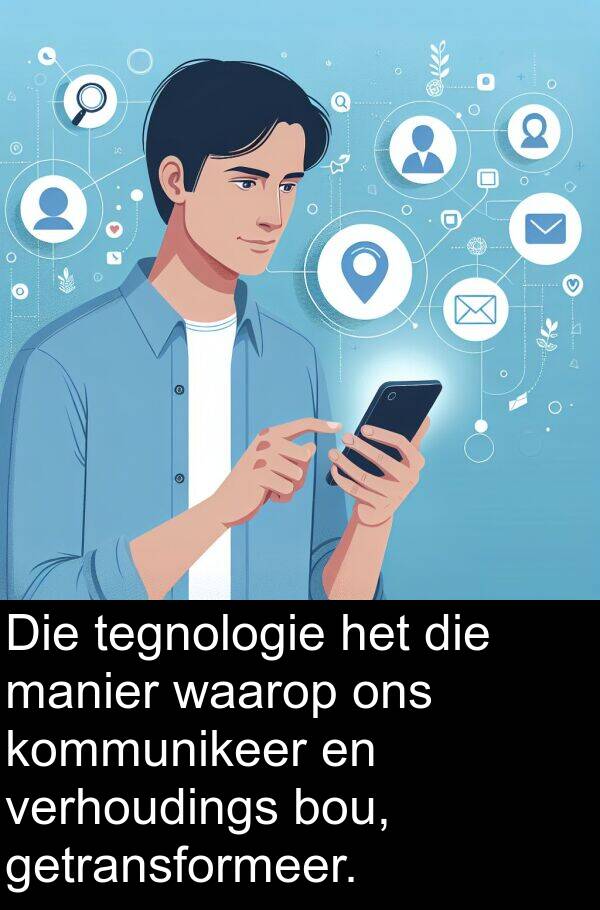 tegnologie: Die tegnologie het die manier waarop ons kommunikeer en verhoudings bou, getransformeer.