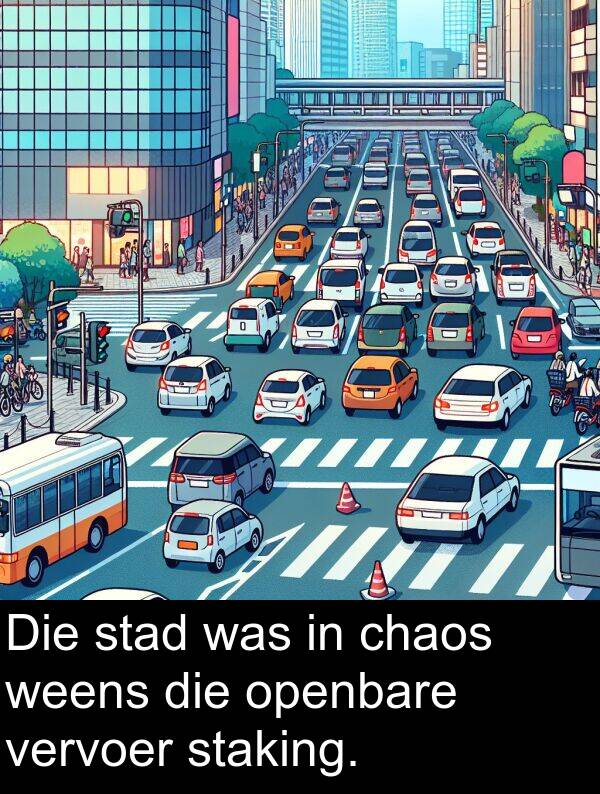 chaos: Die stad was in chaos weens die openbare vervoer staking.