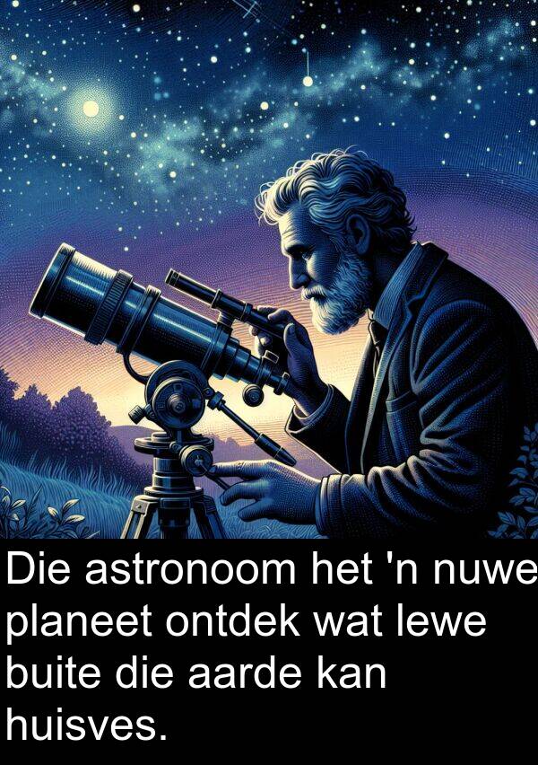 huisves: Die astronoom het 'n nuwe planeet ontdek wat lewe buite die aarde kan huisves.