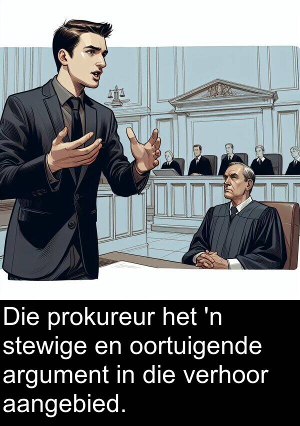 prokureur: Die prokureur het 'n stewige en oortuigende argument in die verhoor aangebied.