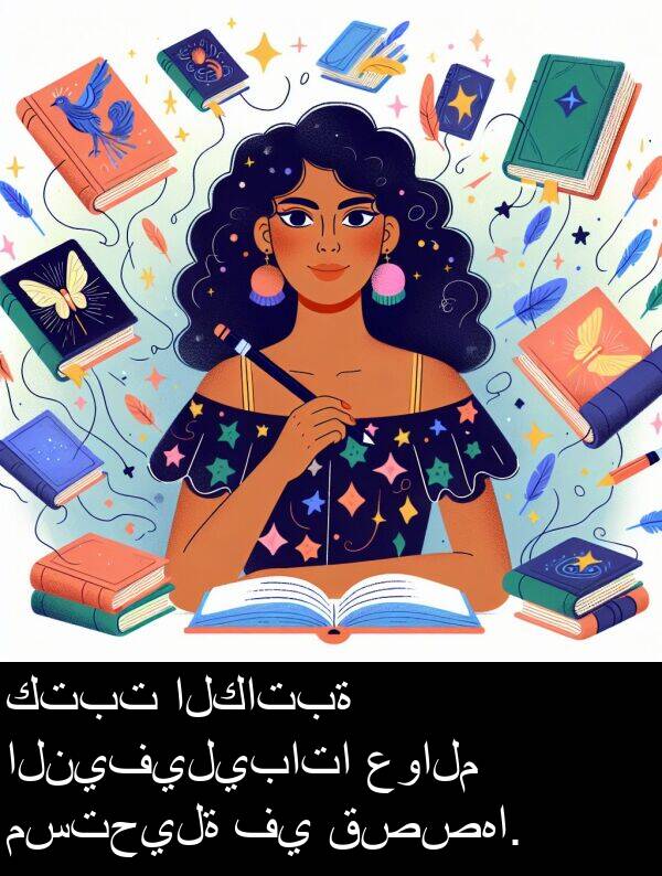 كتبت: كتبت الكاتبة النيفيليباتا عوالم مستحيلة في قصصها.