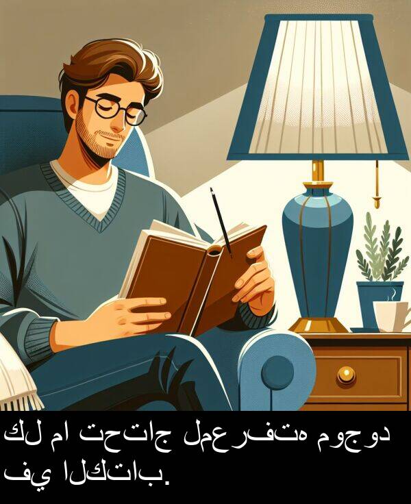 تحتاج: كل ما تحتاج لمعرفته موجود في الكتاب.