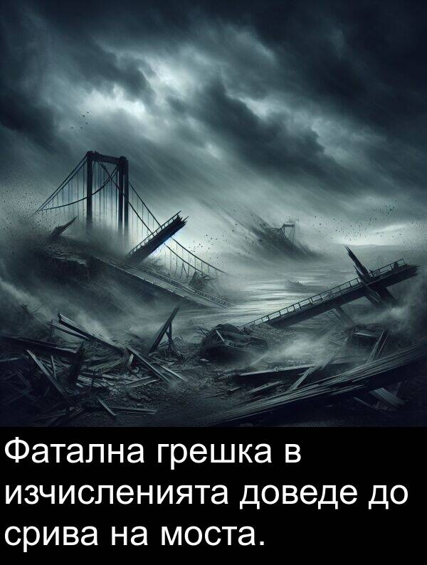 моста: Фатална грешка в изчисленията доведе до срива на моста.