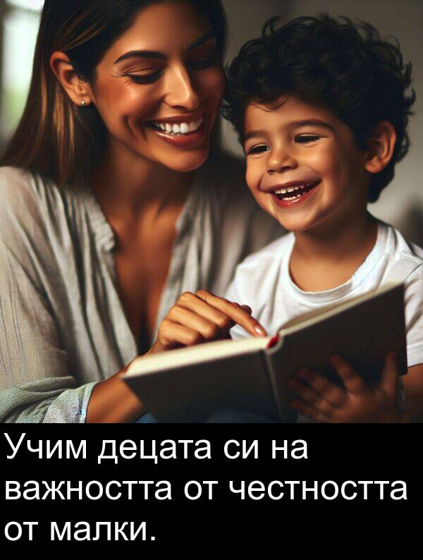 малки: Учим децата си на важността от честността от малки.